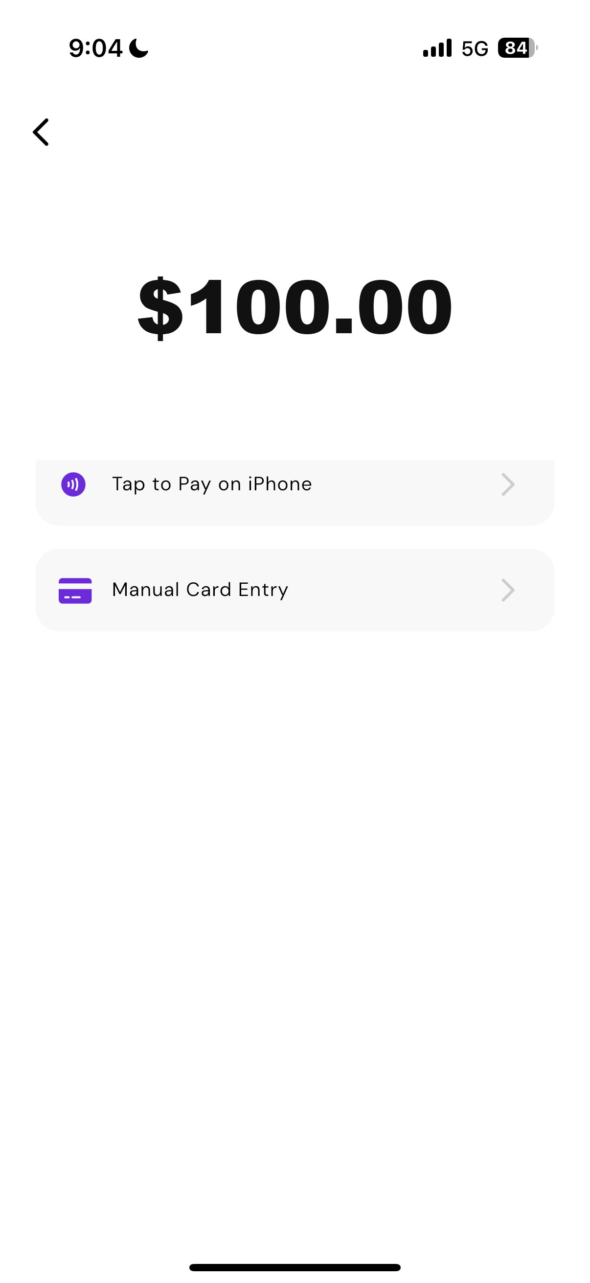 CoreMobile Tap to Pay screen, Churches & Nonprofits