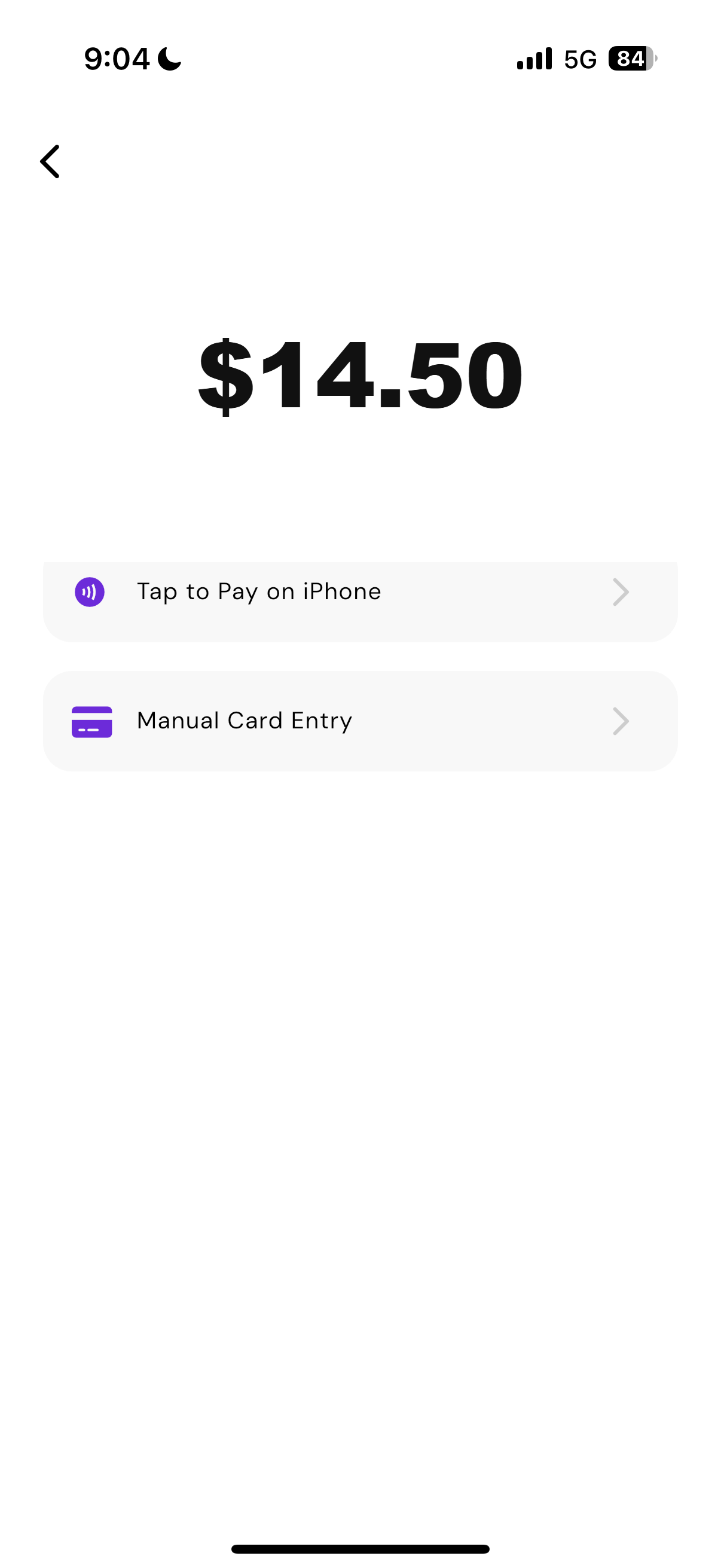 CoreMobile Tap to Pay screen