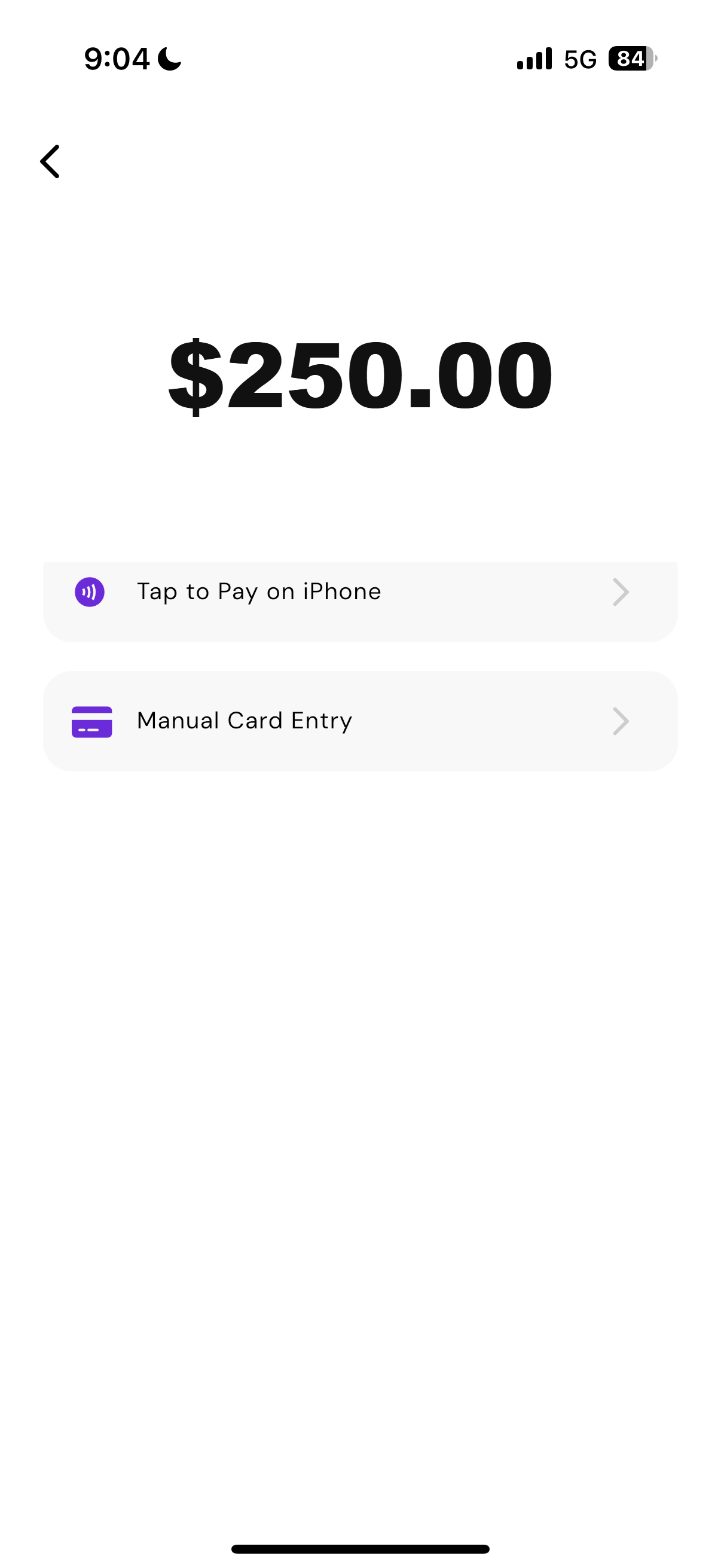 CoreMobile Tap to Pay screen, Freelancers