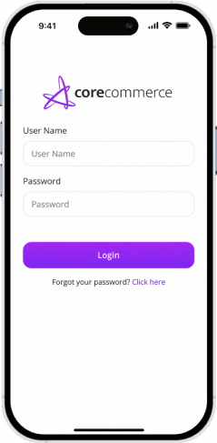 Customized branding preview on a phone screen